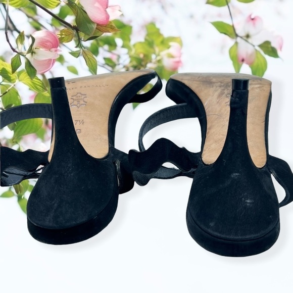 LOEFFLER Randal Reina Black Suede Heels - Picture 11 of 12